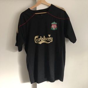 Liverpool FC Black Jersey Carlsberg Sponsor